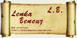 Lenka Bencuz vizit kartica